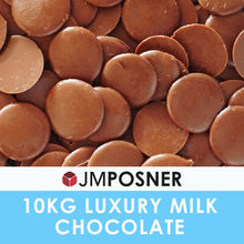 Lade das Bild in den Galerie-Viewer, JM Posner Luxury - Vollmilchschokolade - 37% min. - 10kg - Drops - Kuvertüre