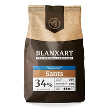 Lade das Bild in den Galerie-Viewer, Blanxart Schokolade - Sants 34% - Vollmilch - 10kg - Drops - Kuvertüre
